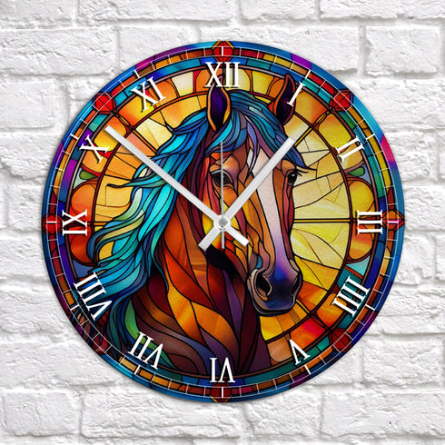 Horse Suncatcher Effect Clock